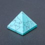 Natural Stone Pyramid Pressed Turquoise, height (+/-)30mm, length (+/-)37mm