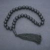 Shungite Prayer Beads, 33 Beads, Shungite Insert, diameter 12mm