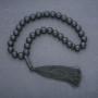 Shungite Prayer Beads, 33 Beads, Shungite Insert, diameter 12mm