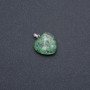 Heart Pendant Natural Stone Zoisite 19x19x26mm (+/-)