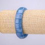 Aquamarine Elastic Bracelet, Link, diameter 15x12mm, circumference 18cm (+/-)