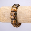 Tiger's Eye Faceted Link Bracelet on Elastic Band, diameter 20x13mm, circumference 18cm