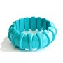 Elastic Bracelet Turquoise Rondelle Beads (Single) Smooth 6x4mm, 18cm length