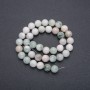 Natural Larimar Beads on Fishing Line, Smooth Round, diameter 10mm, length 40cm (+/-)