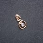 Xuping Pendant, 18k Gold Plated with White Stone and Rhinestone, 27x13mm +