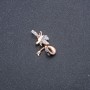 Pendant Xuping 18k Gold Plating with White Stones and Black Enamel 28x22x17mm +