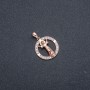 Xuping Pendant Gold Plating 18k with White Crystals 28x22mm +