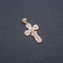Xuping Cross Pendant, 18K Gold Plating with White Stones, 36x30x19mm +