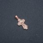 Xuping Cross Pendant, 18K Gold Plating with White Rhinestones, 32x26x15mm +