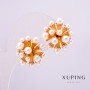 Xuping Earrings 18K Gold Plated with Pearls 19x20mm +