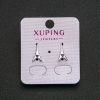 Xuping Rhodium Earrings with Blue, Green and Raspberry Rhinestones, 13x7mm+