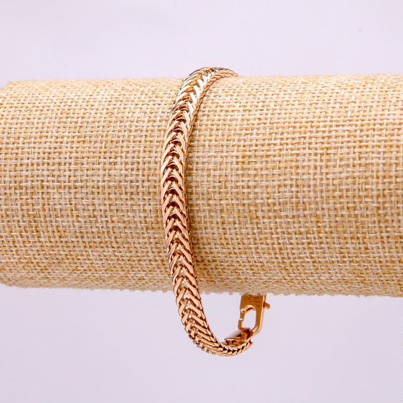 Xuping 18K Gold-Plated Bracelet, 19cm Length, 6mm+ Thickness