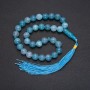 Natural Aquamarine Prayer Beads, 33 Beads, Smooth Ball, Diameter 10mm+-, Aquamarine Insert