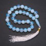 Natural Moonstone Prayer Beads, 33 Beads, Smooth Round Bead, 12mm+/- Diameter, Moonstone Inlay