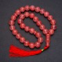 Chalcedony Natural Stone Prayer Beads, 33 Beads, Smooth Round, 12mm+/- Diameter, Chalcedony Accent