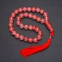 Chalcedony Natural Stone Prayer Beads, 33 Beads, Smooth Round, 10mm+/- Diameter, Chalcedony Accent