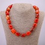 Natural Carnelian Bead Necklace, Bar 19x15mm, Length 45cm +