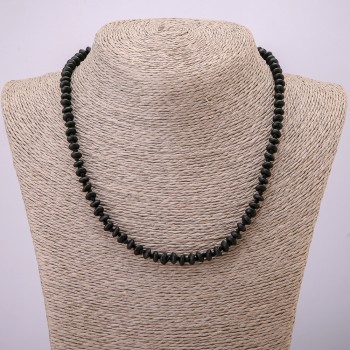 Shungite (Synthetic) Beads, Smooth Rondelle, Diameter 6x3mm+-, Length 45mm +
