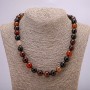 Carnelian Natural Stone Necklace, Smooth Round, 12mm Diameter, 45cm+ Length