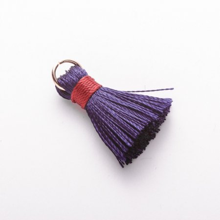 Craft Blank Mini Tassel with Ring "Silk", 2cm Length, 5mm Diameter, Price per 1 Piece