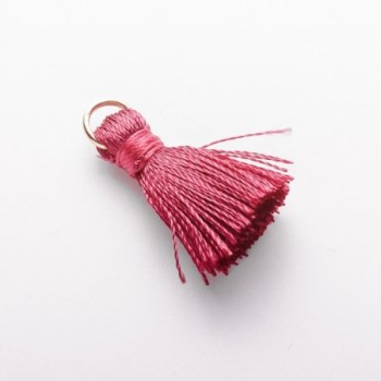 Craft Blank Mini Tassel with Ring "Silk" Burgundy Colour, 2cm Length, 5mm Diameter, Price per 1 Piece
