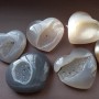 Agate Heart Souvenir Stone (Price per 100g)