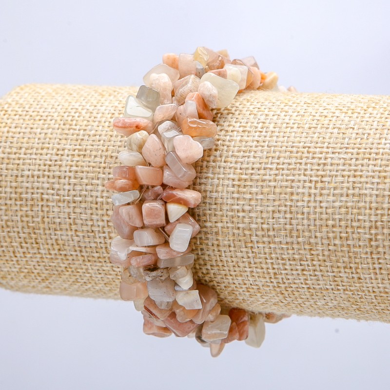 Wide Natural Selenite Stone Bracelet, 6mm+/- Chip, 18cm Circumference, 2cm Width +