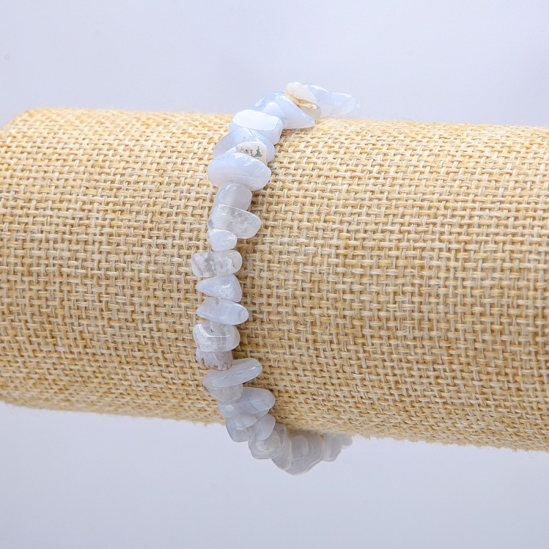 Natural Agate Stone Bracelet, 6mm+- Chips, 18cm Circumference
