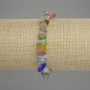 Elastic Natural Stone Assorted Bracelet, Chips 7mm+/-, Circumference 18cm