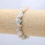 Elastic Natural Stone Bracelet, Morganite, Chips 8mm+/-, Circumference 18cm