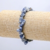 Elastic Natural Stone Bracelet, Sodalite, Chips 8mm+/-, Circumference 18cm
