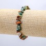 Elastic Natural Stone Bracelet, Multicoloured Jasper, Chips 8mm+