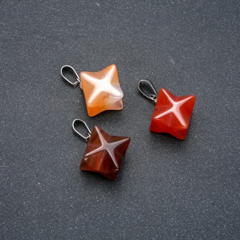 Merkaba Carnelian Pendant 10x10mm