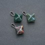 Merkaba Moss Agate Pendant 10x10mm