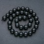 Beads on String, Natural Stone Shungite, Smooth Round, Diameter 12mm +/-, Length 39cm+