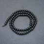 Beads on String, Natural Stone Shungite, Smooth Round, Diameter 4.5mm +/-, Length 39cm+