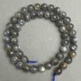Beads on String, Natural Stone Labradorite, Smooth Round, Diameter 8.5mm +/-, Length 39cm+