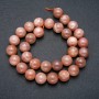 Beads on a String Natural Stone Selenite Smooth Round, Diameter 12mm +/-, Length 39cm