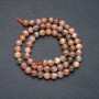 Beads on a String Natural Stone Selenite Smooth Round, Diameter 6mm +/-, Length 39cm