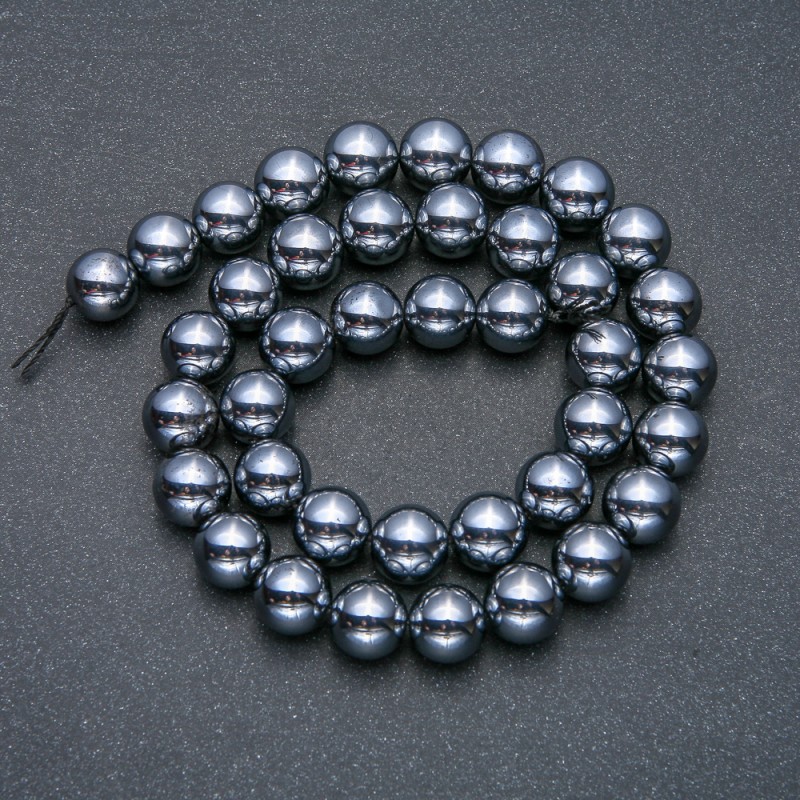 Beads on a Strand Terahertz Smooth Round, Diameter 12mm +/-, Length 39cm