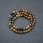Natural Stone Beads on a String, Green Jasper Smooth Round Bead, Diameter 6mm +/-, Length 39cm