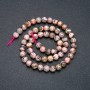 Beads on a String Natural Stone Rhodochrosite Smooth Round, Diameter 6mm +/-, Length 39cm