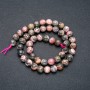 Beads on a String Natural Stone Rhodochrosite Smooth Round, Diameter 8.5mm +/-, Length 39cm