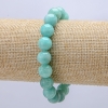 Natural Amazonite Stone Bracelet on Elastic, diameter 10mm+/-, length 18cm+