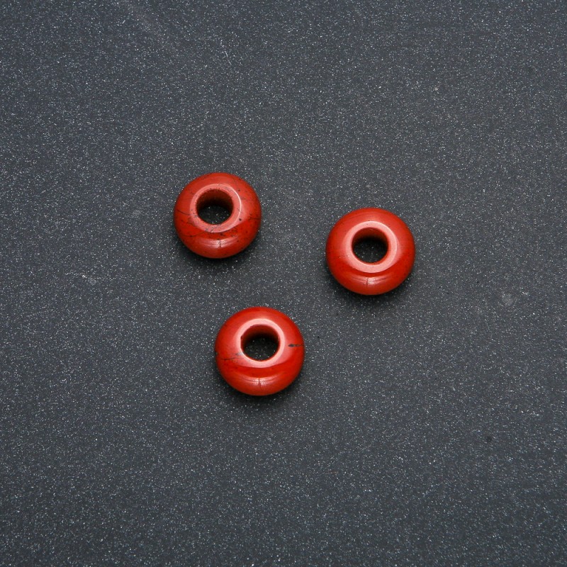 Pandora Bead Natural Stone Red Jasper 14x7mm, hole diameter 5.5mm +