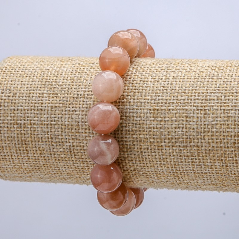 Natural Selenite Stone Bracelet on Elastic, diameter 12mm, circumference 18cm+