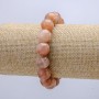 Natural Selenite Stone Bracelet on Elastic, diameter 12mm, circumference 18cm+