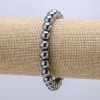 Terahertz Stone Bracelet on Elastic, 8mm diameter, 18cm length +