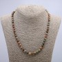 Jasper Necklace, natural stone, smooth round beads, diameter 6mm, length 46cm+