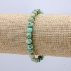 Natural Amazonite Stone Bracelet on Elastic, 6mm diameter, 18cm circumference +